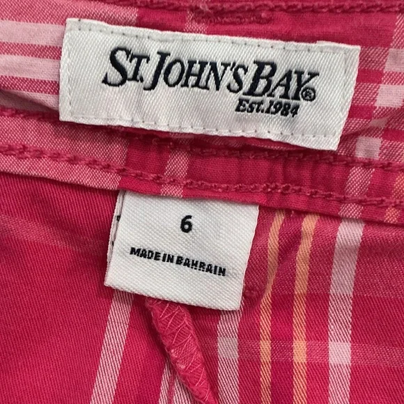 St. John's Bay Pink and White Plaid Mini Skirt - Picture 5 of 5